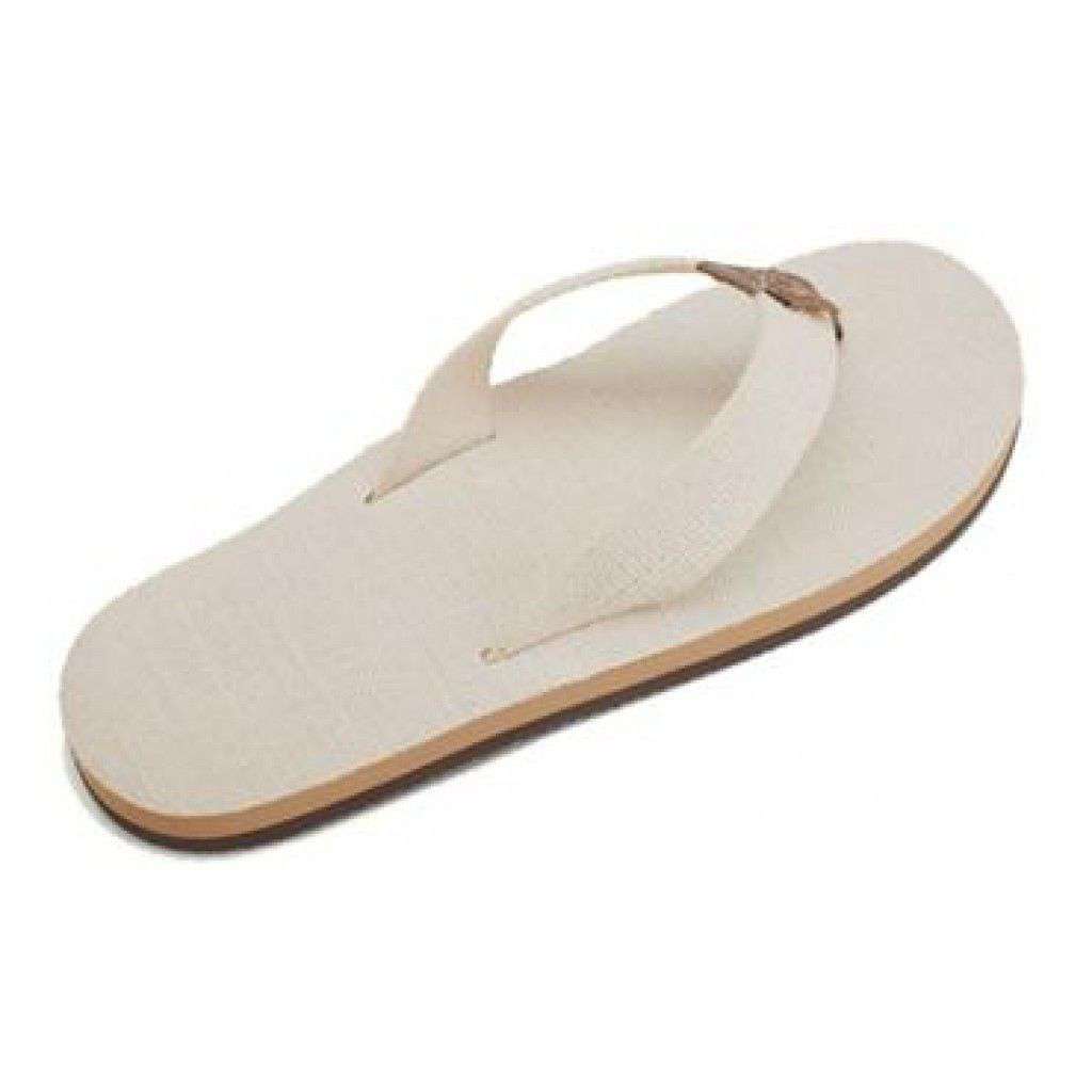 Men's Natural Hemp Top and Strap Single Layer Arch Sandal by Rainbow Sandals - Country Club Prep