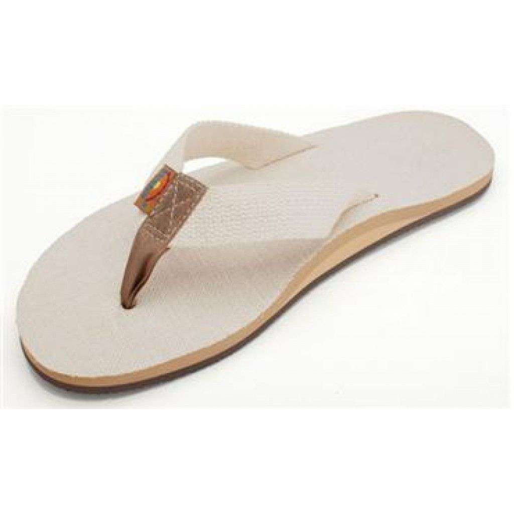 Men's Natural Hemp Top and Strap Single Layer Arch Sandal by Rainbow Sandals - Country Club Prep