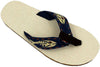 Men's Natural Hemp Top Single Layer Arch Sandal with Navy Gold Fish Strap by Rainbow Sandals - Country Club Prep
