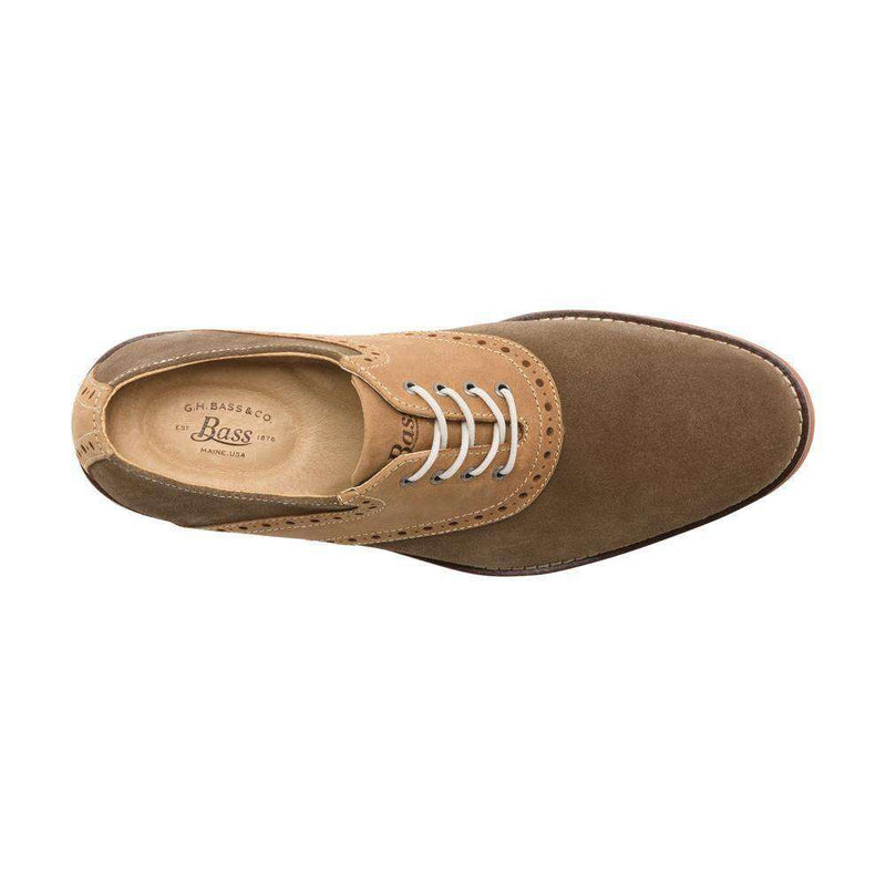 Men's Parker Saddle in Olive and Tan by G.H. Bass & Co. - Country Club Prep