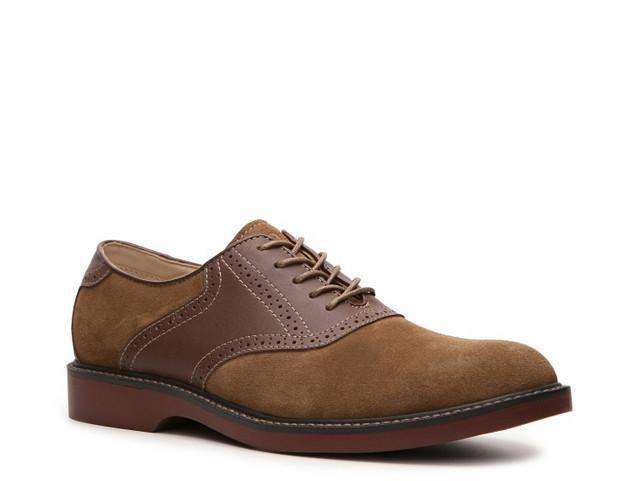 Men's Pomona Two-Tone Buc in Taupe & Dark Brown by G.H. Bass - Country Club Prep