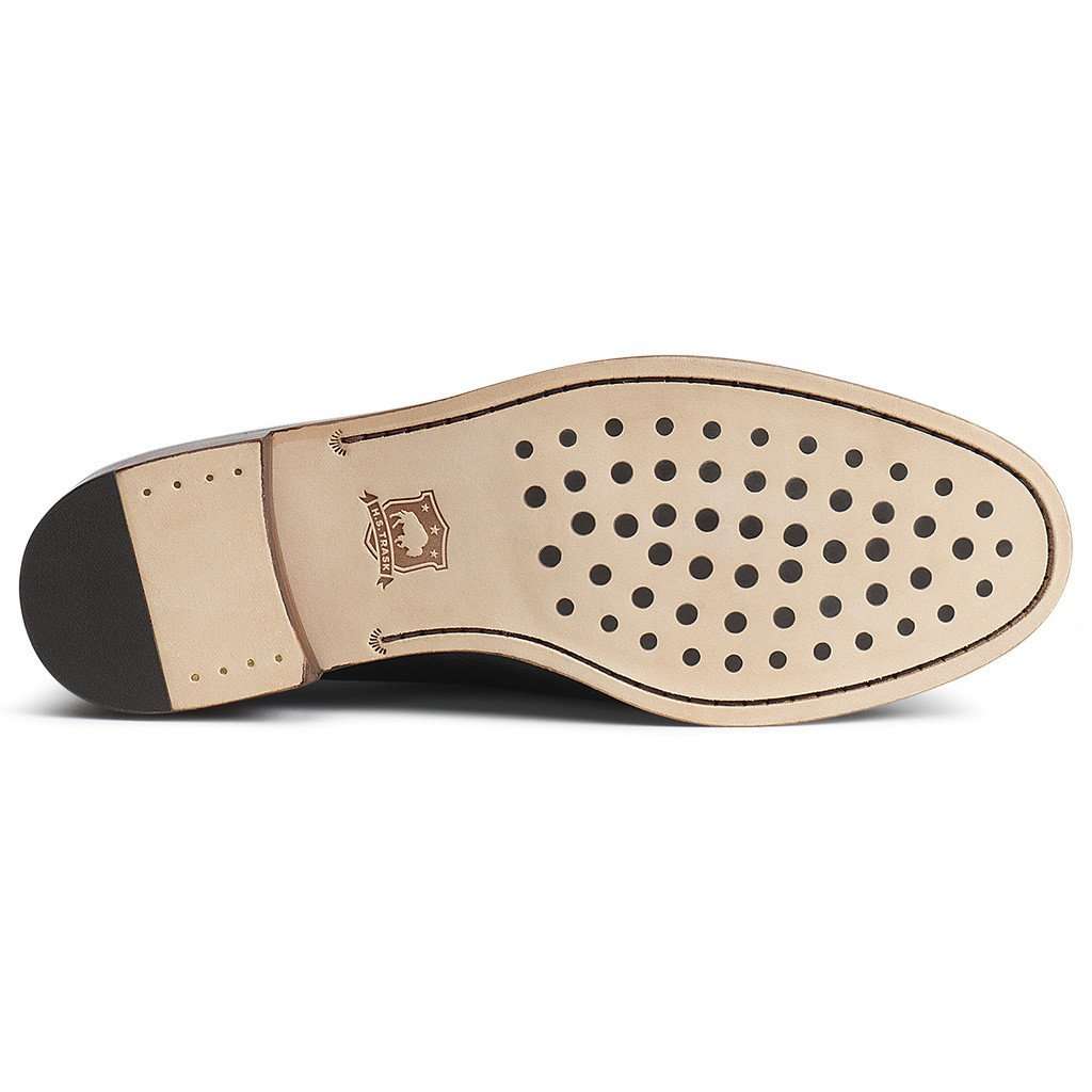 Trask Sawyer Loafer in Brown American Steer Country Club Prep