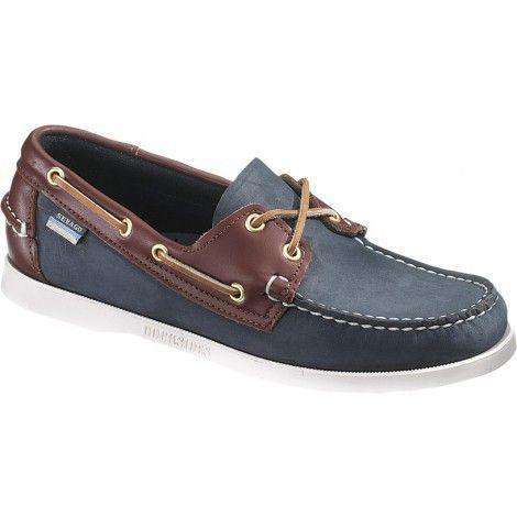 Spinnaker Boat Shoes in Blue/Brown by Sebago - Country Club Prep