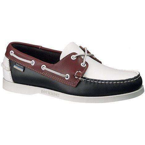 Spinnaker Boat Shoes in Navy/White/Red by Sebago - Country Club Prep