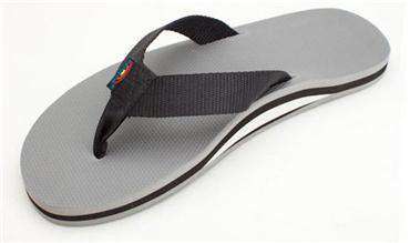 Men's Classic Single Layer Rubber Sandal in Grey by Rainbow Sandals - Country Club Prep
