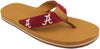 Men's University of Alabama Needle Point Flip Flops in Tan Leather by Smathers & Branson - Country Club Prep