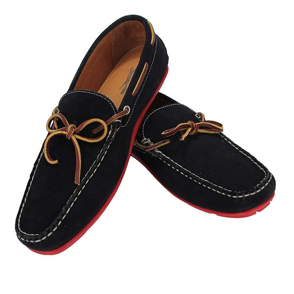 Men's Verona Driver Shoes in Navy Suede by Country Club Prep - Country Club Prep