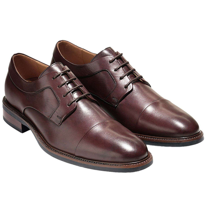 Men's Warren Cap Toe Oxford in T Moro Dark Brown by Cole Haan - Country Club Prep