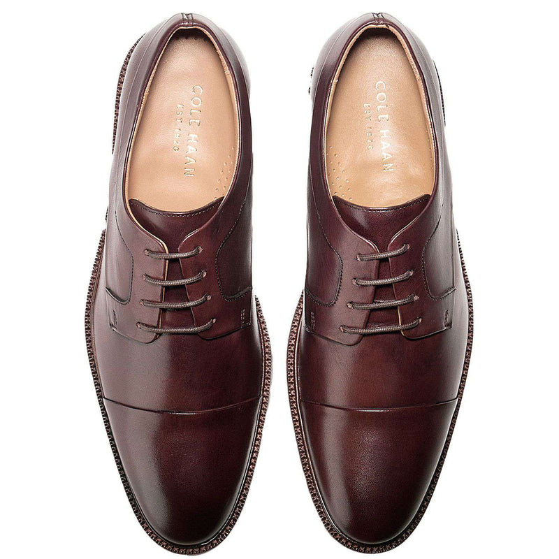 Men's Warren Cap Toe Oxford in T Moro Dark Brown by Cole Haan - Country Club Prep