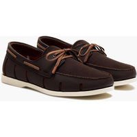 Men's Water Resistant Boat Loafer in Brown and Cream by SWIMS - Country Club Prep
