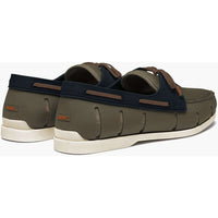 Men's Water Resistant Boat Loafer in Khaki and Navy by SWIMS - Country Club Prep