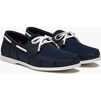 Men's Water Resistant Boat Loafer in Navy and White by SWIMS - Country Club Prep