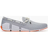 Men's Water Resistant Breeze Loafer in Grey, White and Orange by SWIMS - Country Club Prep