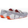 Men's Water Resistant Breeze Loafer in Grey, White and Orange by SWIMS - Country Club Prep