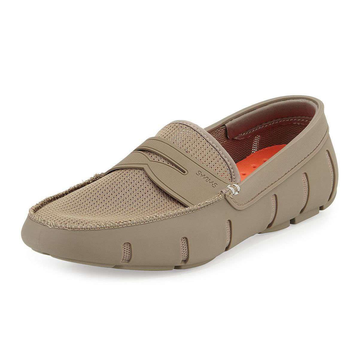 Men's Water Resistant Penny Loafer in Khaki by SWIMS - Country Club Prep