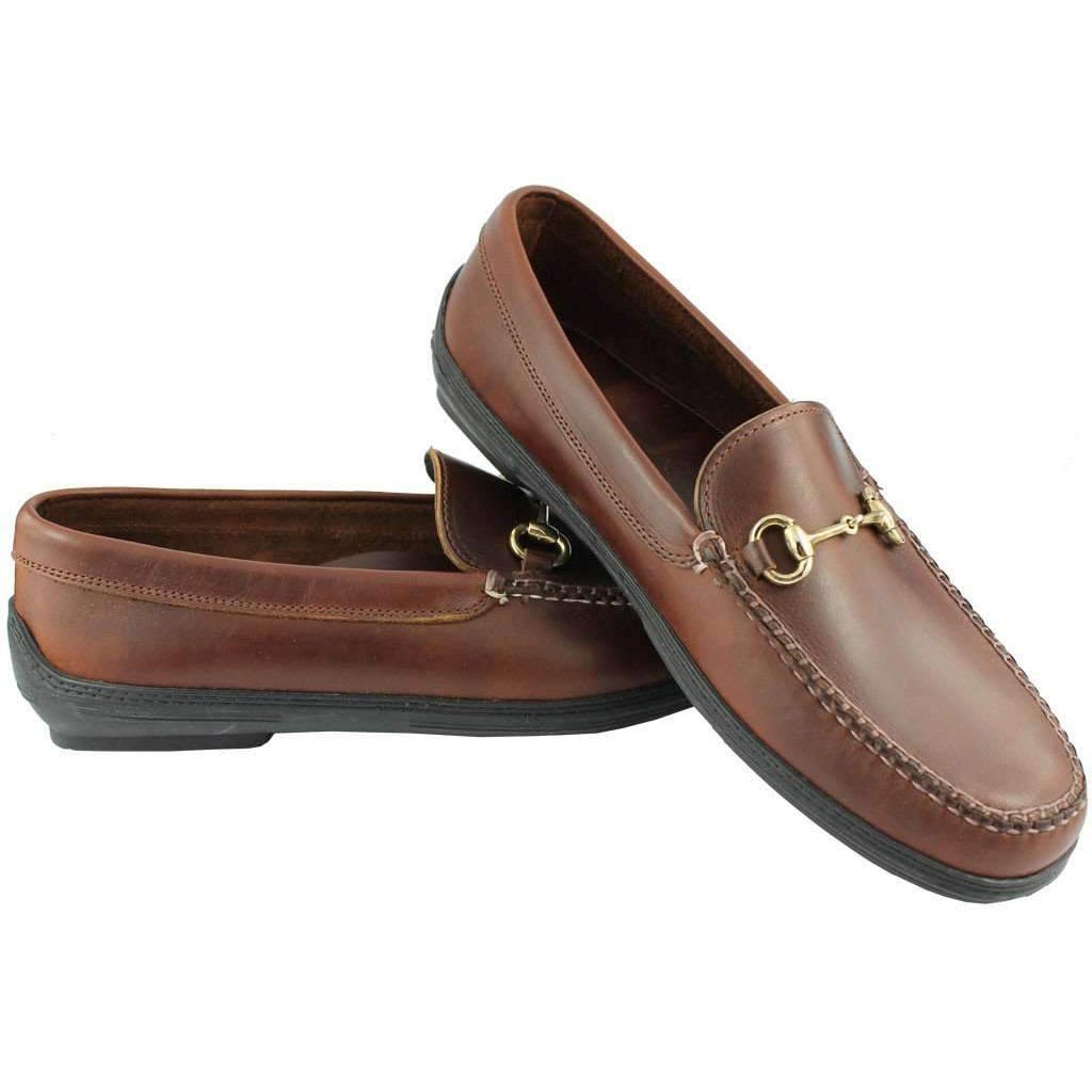 Men's Young Partner Bit Driving Shoes in Briar Waxy with Off-White Stitching by Country Club Prep - Country Club Prep