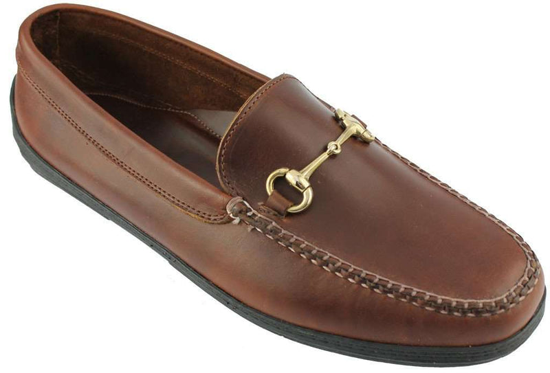 Men's Young Partner Bit Driving Shoes in Briar Waxy with Off-White Stitching by Country Club Prep - Country Club Prep