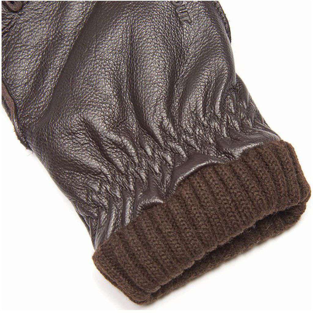 Barrow Leather Gloves in Brown by Barbour - Country Club Prep