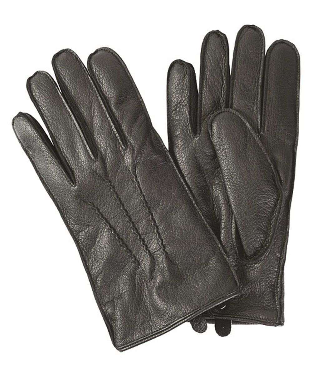 Harton Leather Gloves in Black by Barbour - Country Club Prep