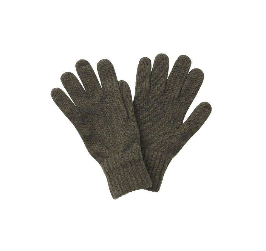 Lambswool Gloves in Olive by Barbour - Country Club Prep
