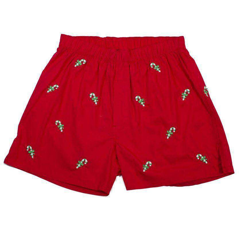 Castaway Clothing Barefoot Boxer in Bright Red with Candy Canes ...