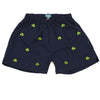Barefoot Boxer in Navy with Shamrocks by Castaway Clothing - Country Club Prep
