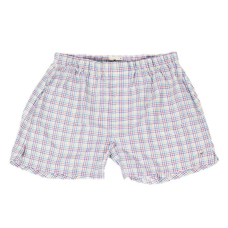 Boxer Twin Set in Blue and White Multi Check by Cotton Brothers - Country Club Prep