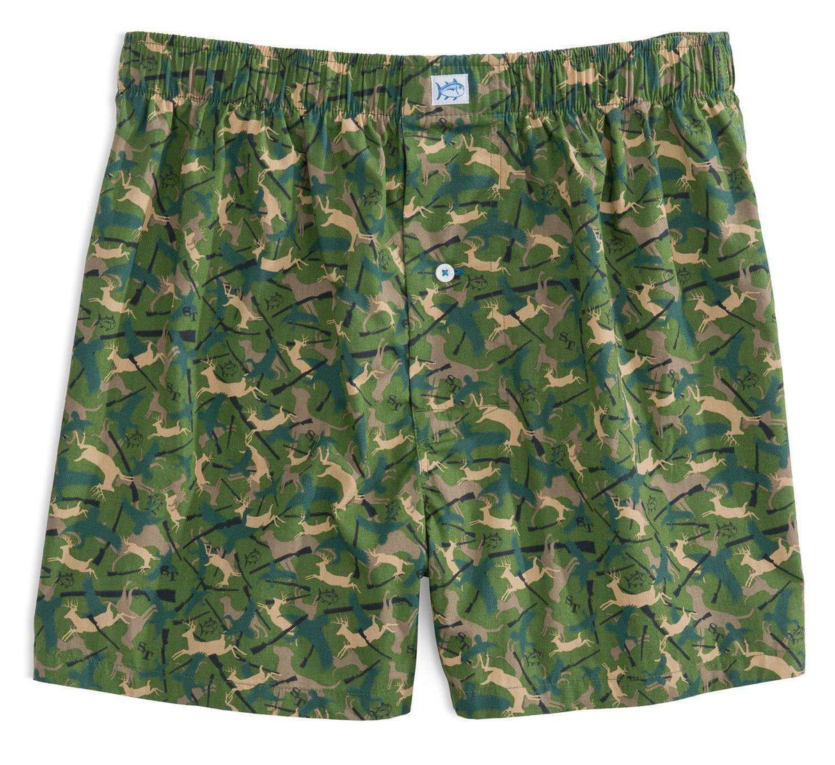Camo Boxers in Evergreen by Southern Tide - Country Club Prep