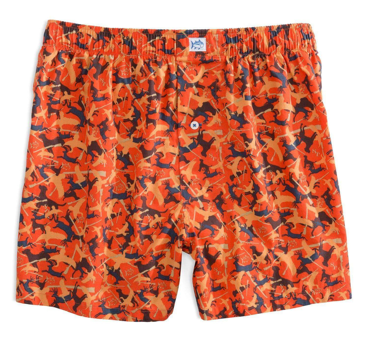 Camo Boxers in Orange by Southern Tide - Country Club Prep
