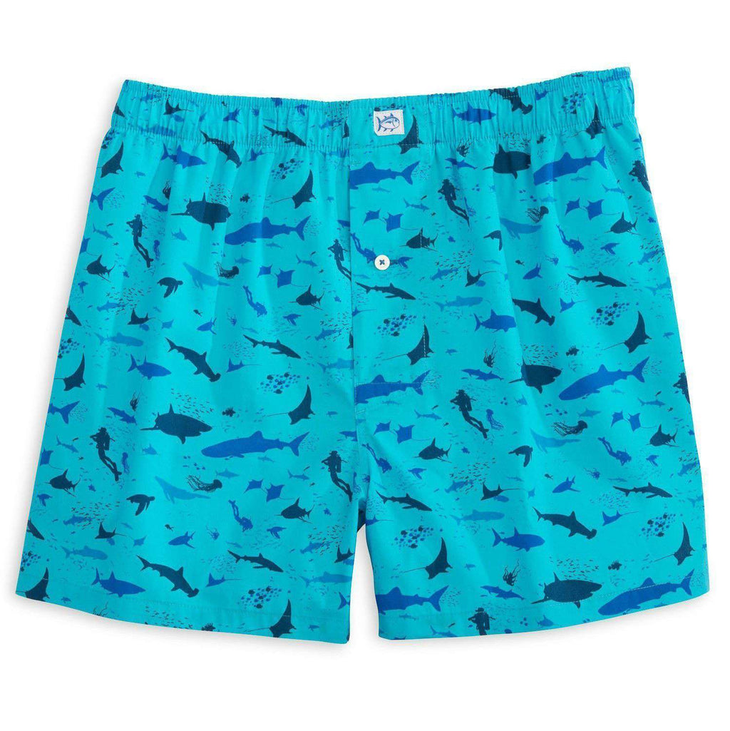 Southern Tide Diver Down Boxer in Turquoise – Country Club Prep