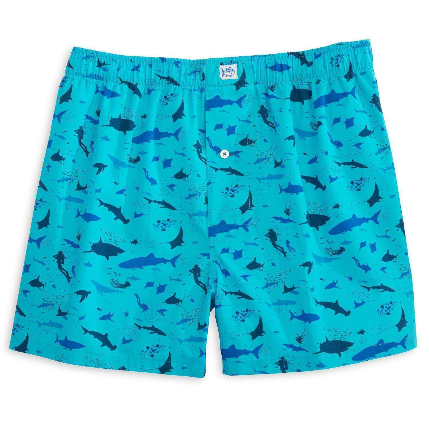 Diver Down Boxer in Turquoise by Southern Tide - Country Club Prep