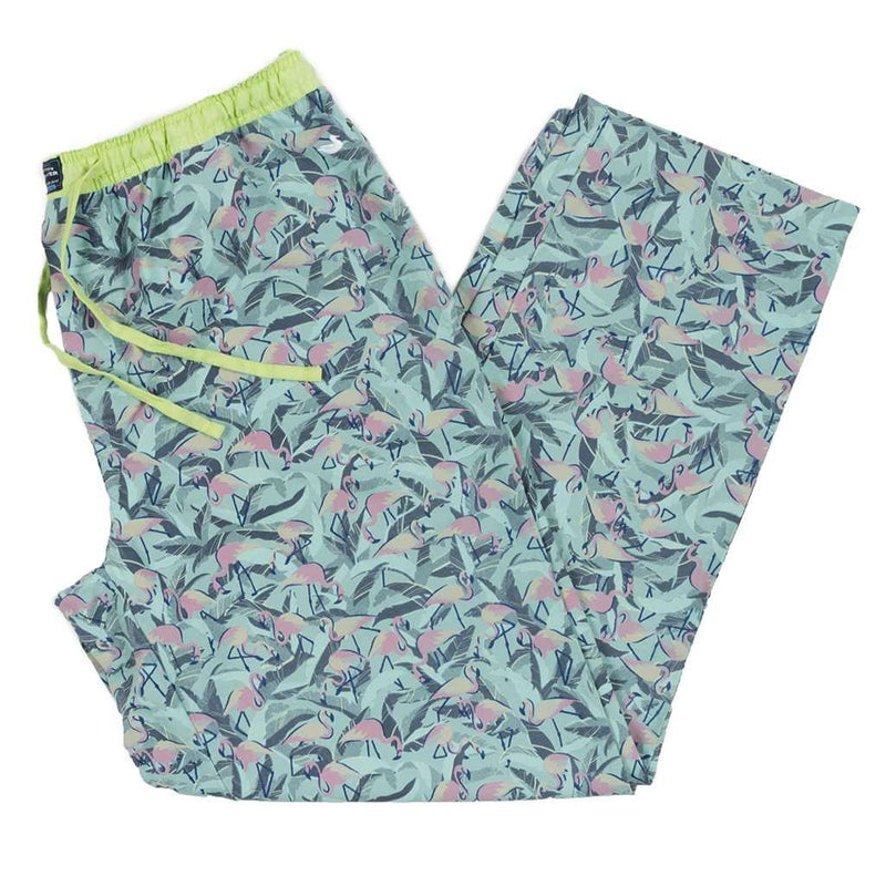 Flamingos Savannah Lounge Pant in Sage & Pink by Southern Marsh - Country Club Prep