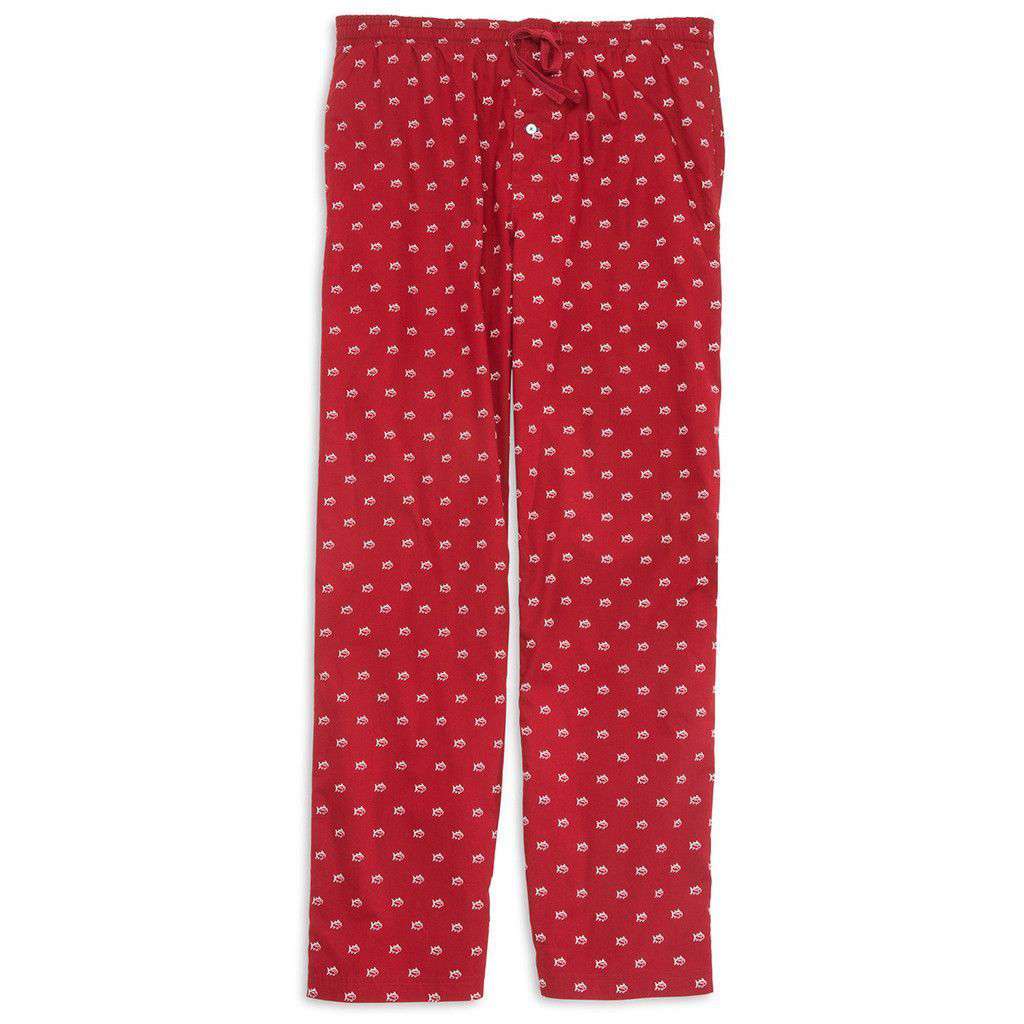 Gameday Skipjack Lounge Pant in Burgundy by Southern Tide - Country Club Prep