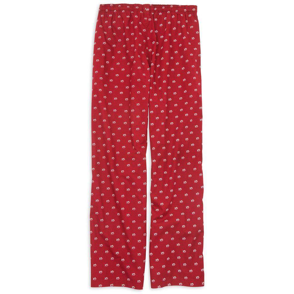 Gameday Skipjack Lounge Pant in Burgundy by Southern Tide - Country Club Prep