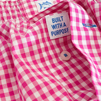 Gingham Boxer in Dark Pink by Southern Tide - Country Club Prep