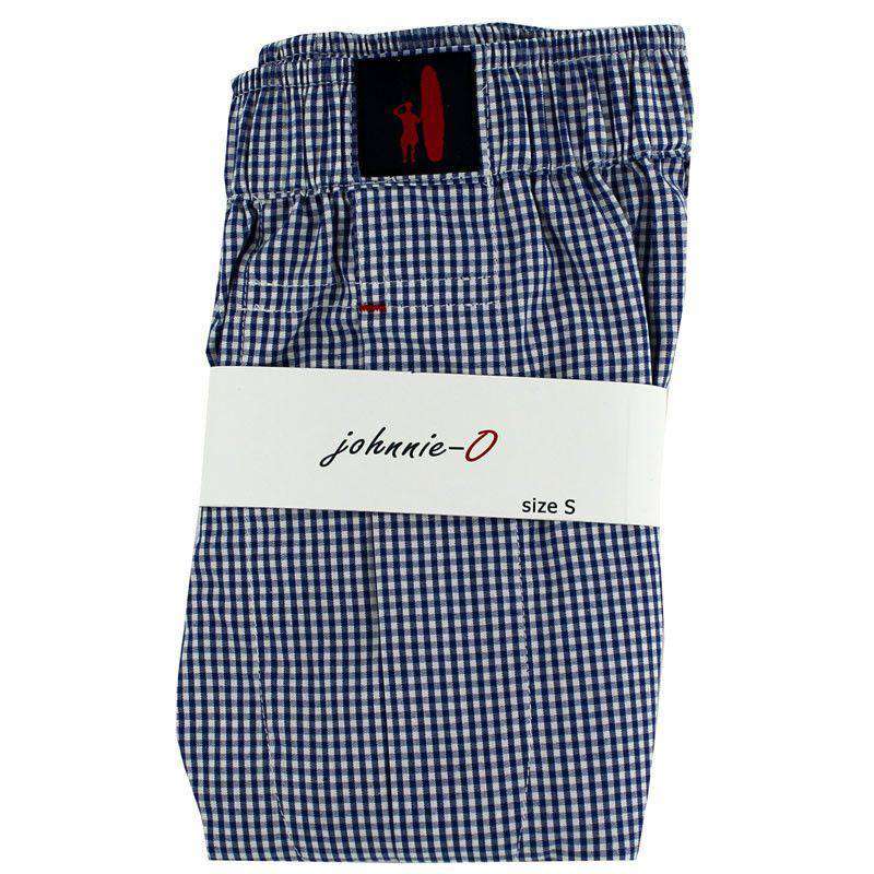 Gingham Boxers in Blue by Johnnie-O - Country Club Prep