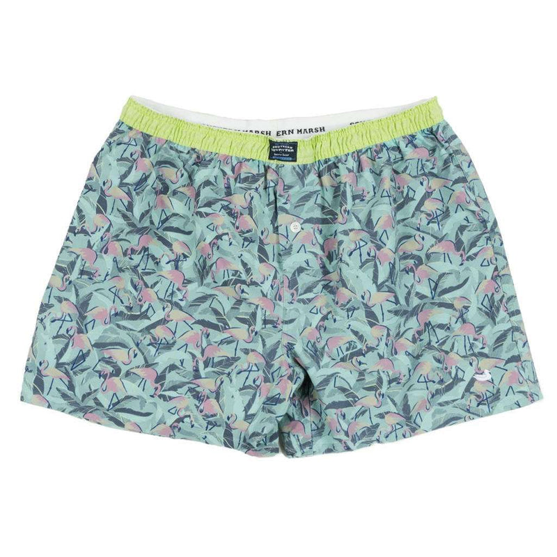 Southern Marsh Hanover Flamingos Boxer in Sage & Pink – Country Club Prep