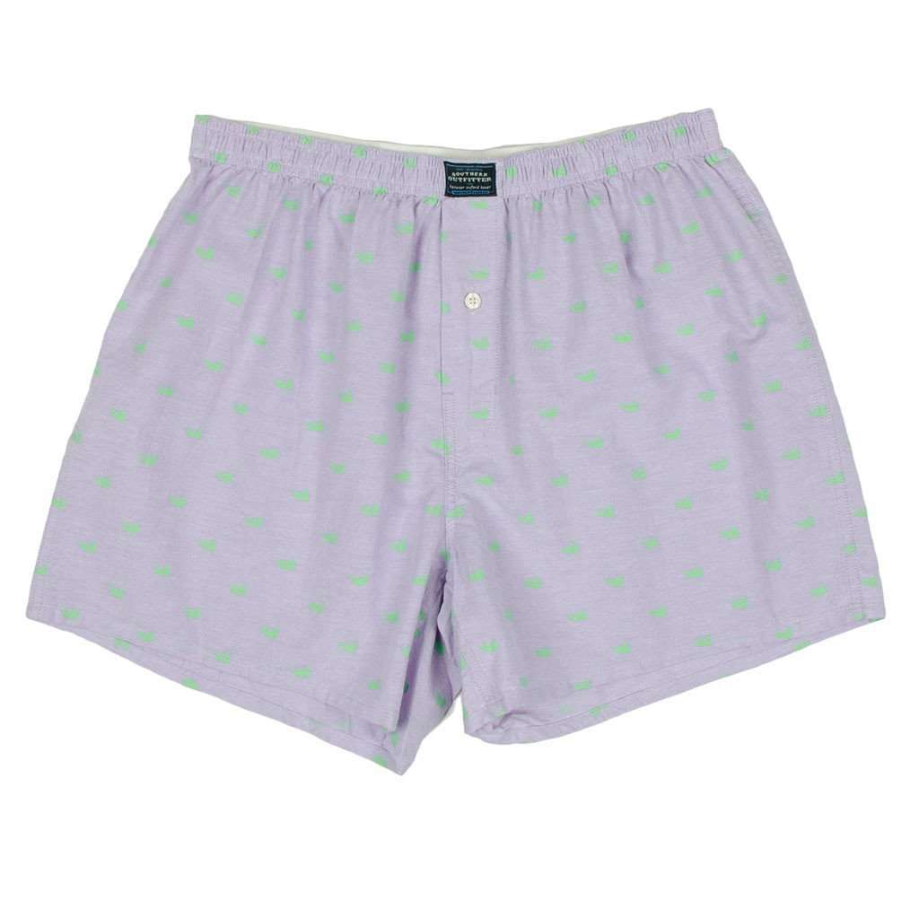 Hanover Oxford Boxers in Wharf Purple by Southern Marsh - Country Club Prep