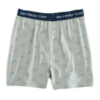 Jersey Knit Boxer in Heathered Grey by Southern Tide - Country Club Prep