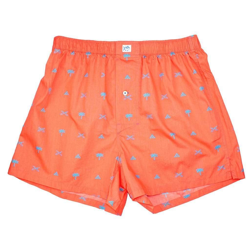 Loose Cannon Boxer in Nautical Orange by Southern Tide - Country Club Prep