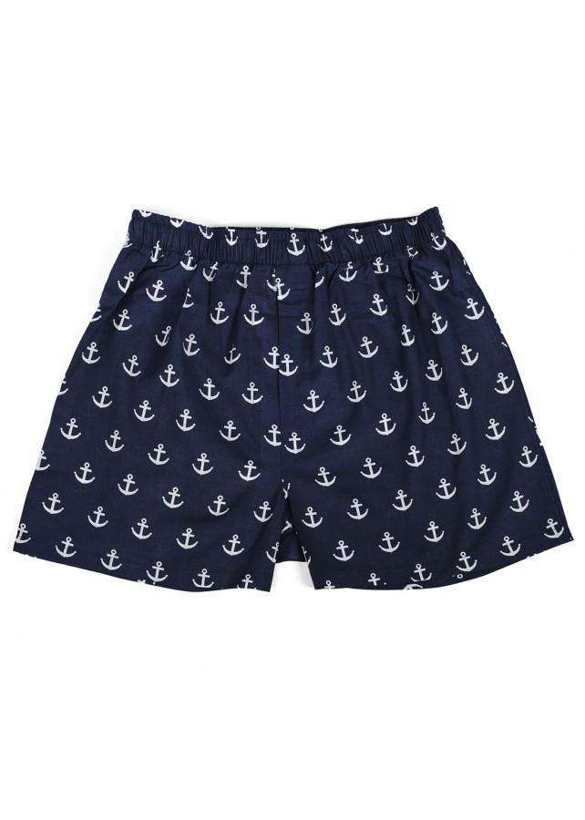 Men's Anchor Boxers in Navy by Malabar Bay - Country Club Prep