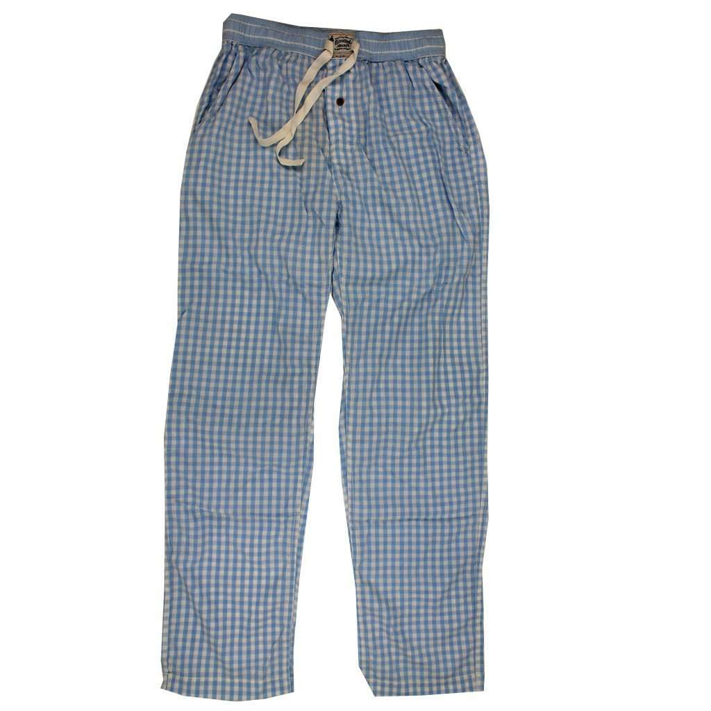 Pajama Pants in Carolina Blue Gingham by Olde School Brand - Country Club Prep