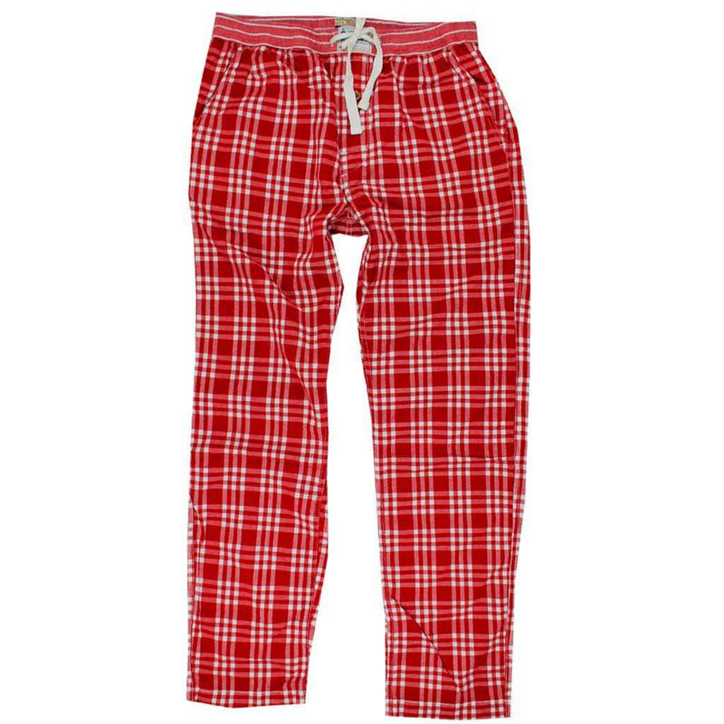Pajama Pants in Crimson Madras by Olde School Brand - Country Club Prep