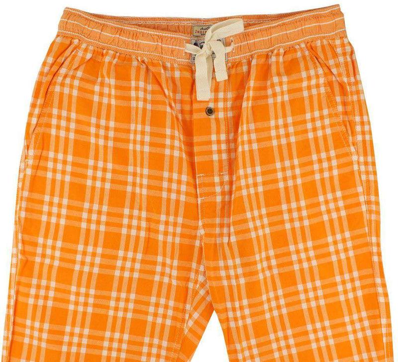 Pajama Pants in Orange and White Madras by Olde School Brand - Country Club Prep