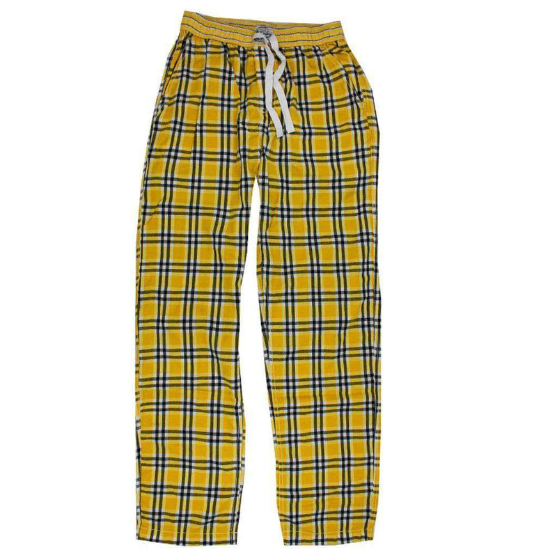 Pajama Pants in Yellow and Black Madras by Olde School Brand - Country Club Prep