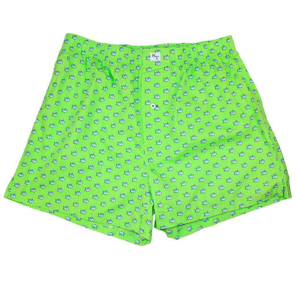 Skipjack Boxers in Summer Green by Southern Tide - Country Club Prep