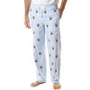 Sleeper Pant in Oxford Blue with Embroidered Santa by Castaway Clothing - Country Club Prep