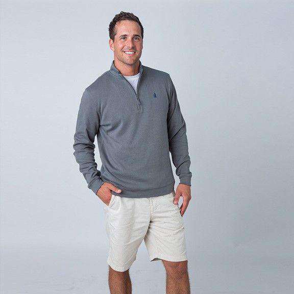 1/4 Zip Pullover in Graphite Grey by Johnnie-O - Country Club Prep