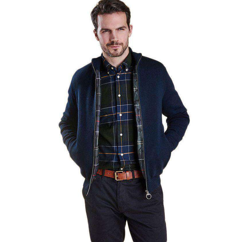 Ardeley Zip Through Jacket in Navy by Barbour - Country Club Prep