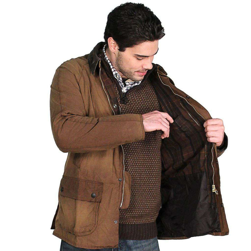 Ashby Washed Jacket in Bark Brown by Barbour - Country Club Prep